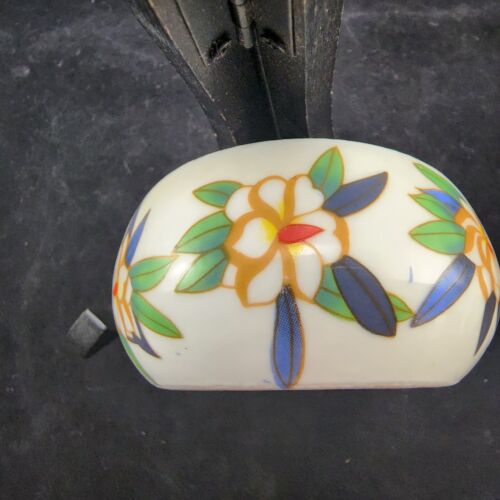 Carpentier Argentan Porcelain Oval Jewelry Box Birds & Flowers