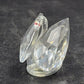 Swarovski Crystal Swan Figurine 2" with Red Eyes Elegant Collectible Vtg Decor