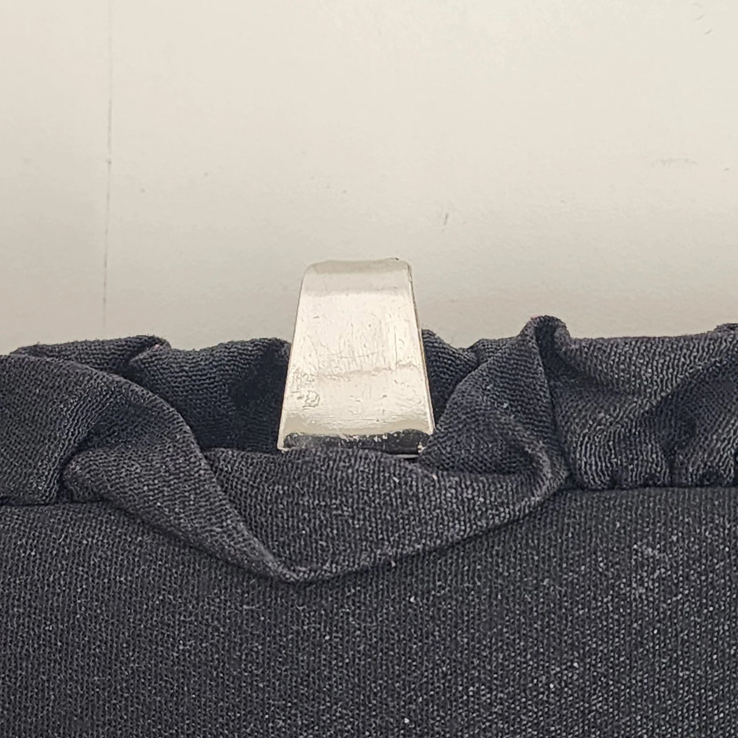 Black Evening Clutch Bag Leather Interior Minimalist Formal Handheld Purse Vtg