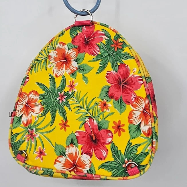Ricardo Beverly Hills Expanding Duffle Bag Tropical Hibiscus Floral Travel Bag