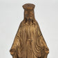 Gold Tone Metal Virgin Mary Statue 4.25" Catholic Religious Figurine Vintage