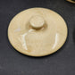 Ceramic Grease Drippings Jar w Lid Strainer Mushroom Homemade Pottery 1981 Vtg