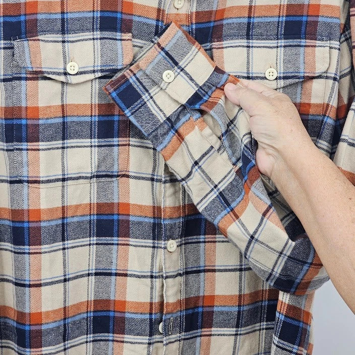 American Eagle Men’s Check Shirt Super Soft Button Down Size Large Bangladesh