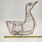 Wire Duck Egg Basket Rustic Farmhouse Gathering Kitchen Fruit Storage 12" Vtg