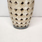 Hand Thrown Lattice Dry Flower Vase Centerpiece Glazed Ceramic Vintage 17½" Tall