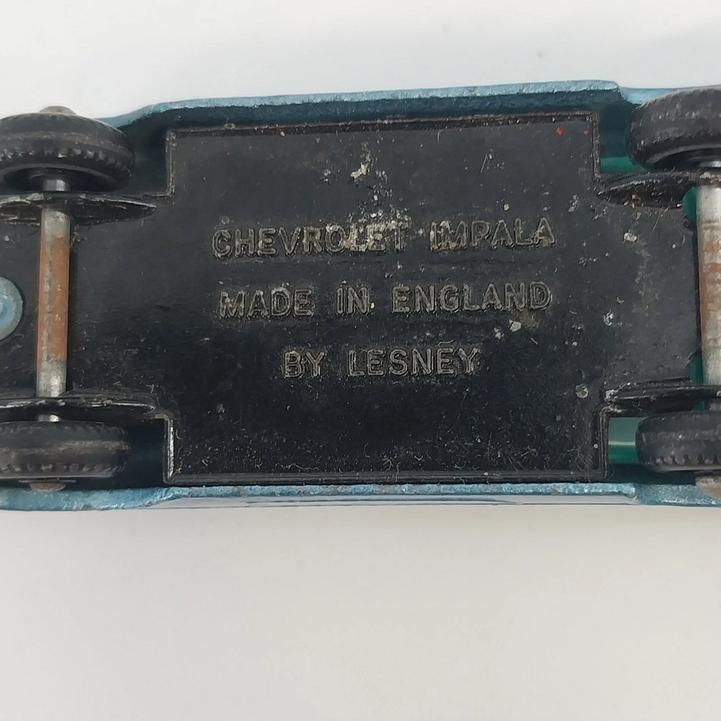 Lesney Matchbox No 57 Chevrolet Impala Two Tone Blue Diecast Car Toy England Vtg
