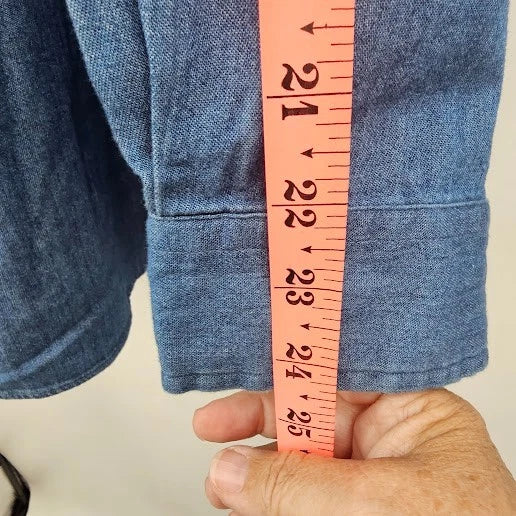 Alexander Julian Colours Men’s Denim Button-Front Shirt Size Large NWT Hong Kong