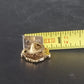 Vintage Grandma Heart Brooch Gold Tone Rose Floral Pin