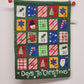 Christmas December Advent Calendar Crescent Enterprise Felt Fabric 15" Vintage