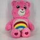 Care Bears Cheer Bear Plush 12" Pink Stuffed Animal Rainbow Belly Badge 2000's