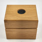 5 Solid Brass and Leather Coasters 4" with Wood Box Esther Price Candies Corp