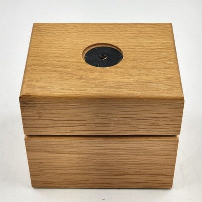 5 Solid Brass and Leather Coasters 4" with Wood Box Esther Price Candies Corp