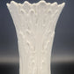 Lenox Woodland Vase White Porcelain Embossed Leaf Design 8.5" Ruffled Edge USA