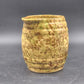 Beige & Brown Ceramic Spongeware Pitcher Morton Pottery Vintage Barrell Style