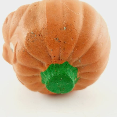 Russ Halloween Pumpkin Crazy Face Squishy Rubber 2.5" Jack O Lantern Vintage 80s
