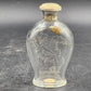 Wrisley Blue Fern Cologne Bottle 4.25 oz Clear Glass Silver Lid Empty 1950 Vtg