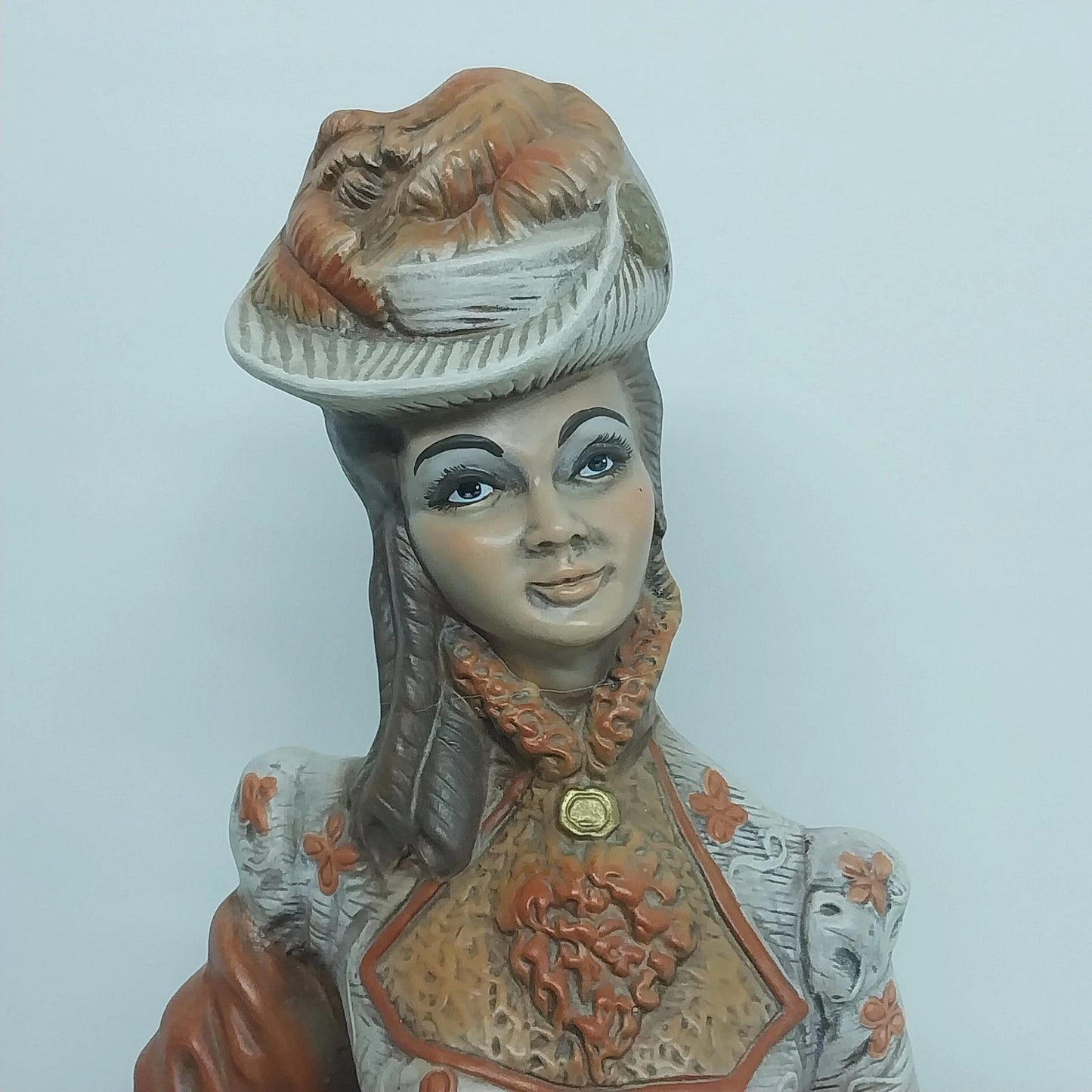 Atlantic Mold Western Woman Figurine 22in Ceramic Statue Prairie Lady Vintage