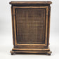 Vintage Gilt Faux Bamboo Caning Plastic Wastebasket Bin 14.5"