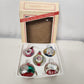 6 Kurt Adler Ornaments Box Set Mercury Blown Glass Christmas Vintage Columbia