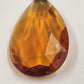 9 Amber Teardrop Faceted Crystal Glass 2" Prisms for Lighting Chandelier Accents