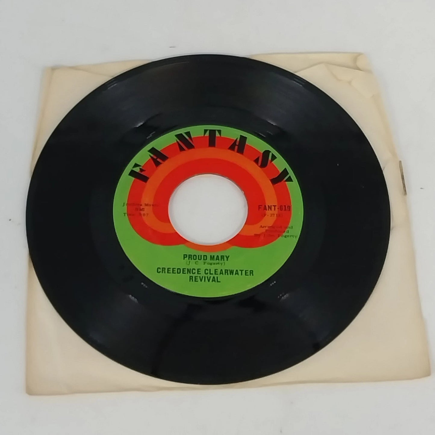 CCR Proud Mary 45 RPM Vinyl Born On The Bayou Fantasy 1969