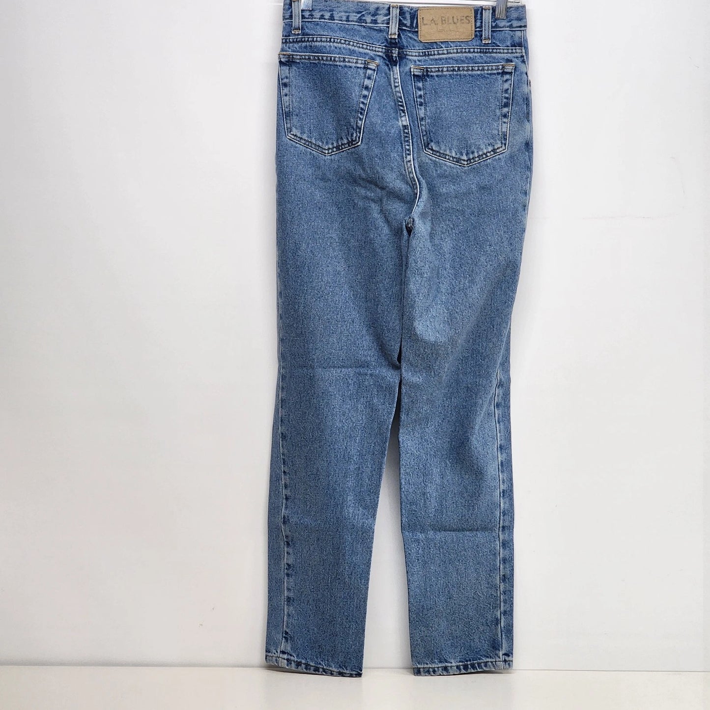 LA Blues Size 10 Denim Jeans Medium Wash Slim Fit 100% Cotton Classic Vtg Mexico