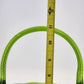 Vintage Fenton Green Glass Basket Diamond Fruit Ruffled Edge Bowl