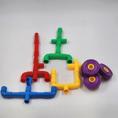 Skoolzy Pipes Construction Building Toy Tubes & Joints for Kid's Motor Skills