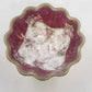 O&EG Royal Austria Porcelain Footed Bowl 3.75" Pink Gold Floral Scalloped Ribbed