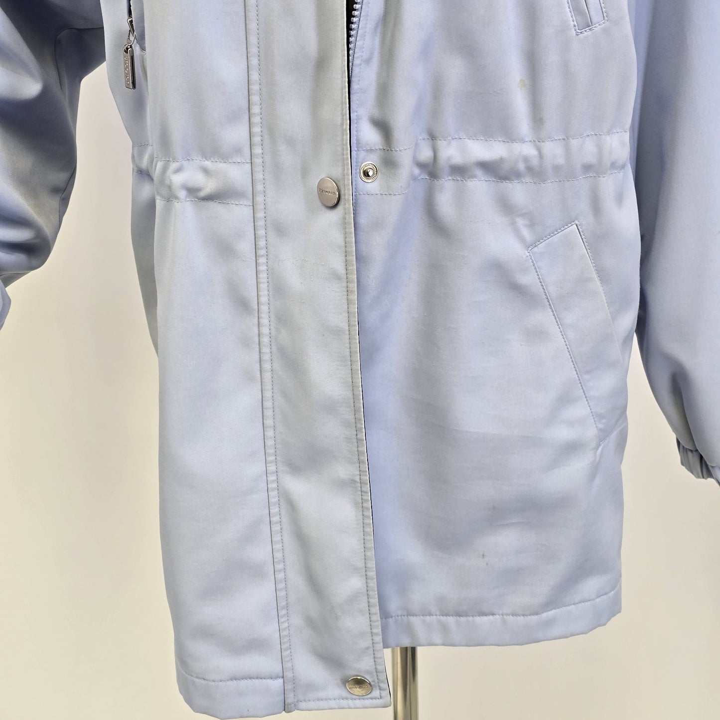 Braetan Women's Outwear Lined Windbreaker Blue Coat Small Jacket Full Zip Hood