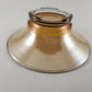 Marigold Footed Glass Serving Bowl 10" Elegant 3-Foot Base Amber Carnival MCM