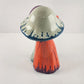 Mushroom Magic Neon Ceramic Figure Vintage Purple Orange 7" Studio Art