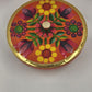 Footed Metal Floral Tin with Lid Vintage Western Germany Mavis Fricke & Nacke