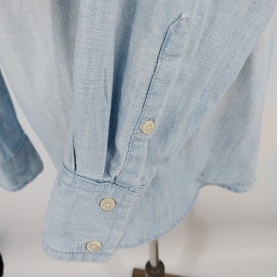 Merona Faded Blue Denim 5 Buttons Pocket Long Sleeve Shirt Jacket XL India