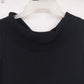 Rafaella Black Mock Neck Sleeveless Knit Top Womens Large Cotton Blend Vietnam