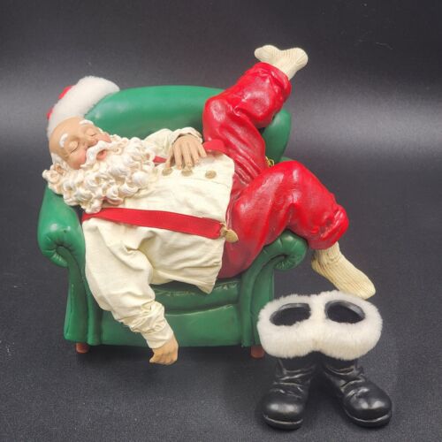 Possible Dreams CATCHING SOME Zs Santa In Chair Boots At His Side Clothtique '99