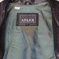 Adler Collection Leather Jacket Small Black Blazer Style Lambskin Belted