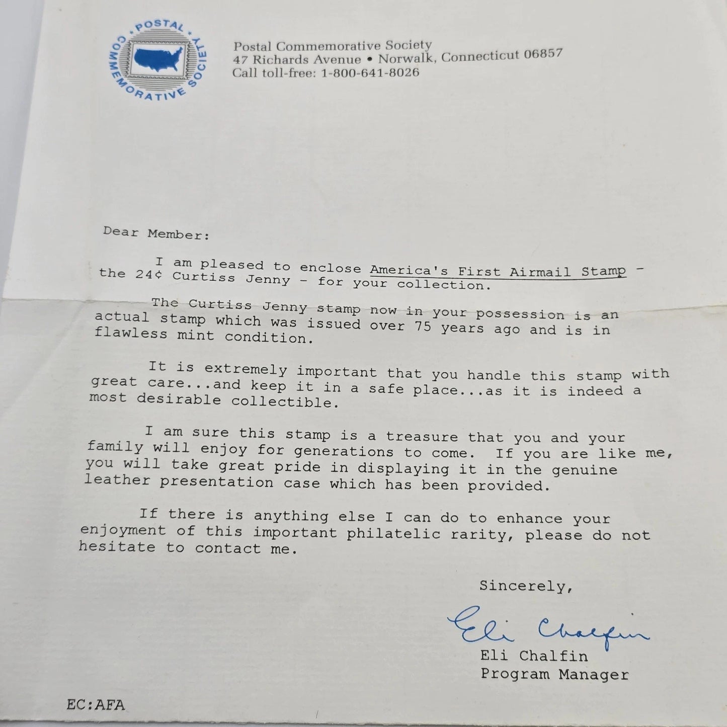 America’s First Airmail Stamp 1918 Scott C3 Curtiss Jenny MNH NH PCS Folio Set