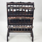Wood Ebony Inlaid Magazine Rack Book Music by SC Vizcarra w/ 6 Position