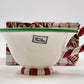 Hand Painted Tea Cup Department 56 Red Green Peppermint Mug China w Box