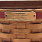 Longaberger Christmas 1998 Glad Tidings Basket Red Wall Hanger Plastic Protector