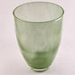 Large Green Hurricane Blown Glass Vase Bowl Candle Holder 7¼" Diameter x 10"