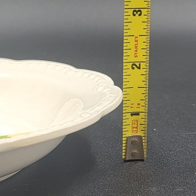 Stetson Pottery Joy 8.25" Serving Bowl Hand Painted Red Yellow Floral 1950s