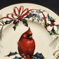 Lenox Accent Luncheon Plate Winter Greeting 9.25" Cardinal Holly Gold Bone China