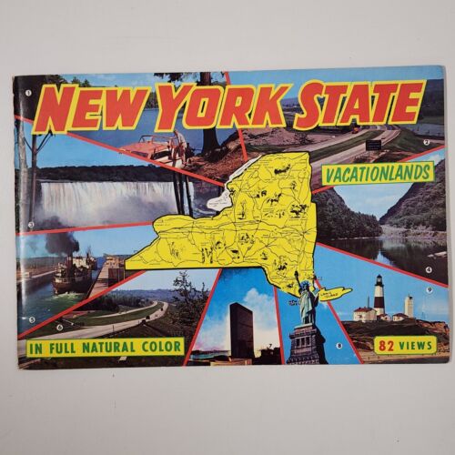 NEW YORK STATE 82 Views in Full Natural Color 1950's Vacationlands Picture Book