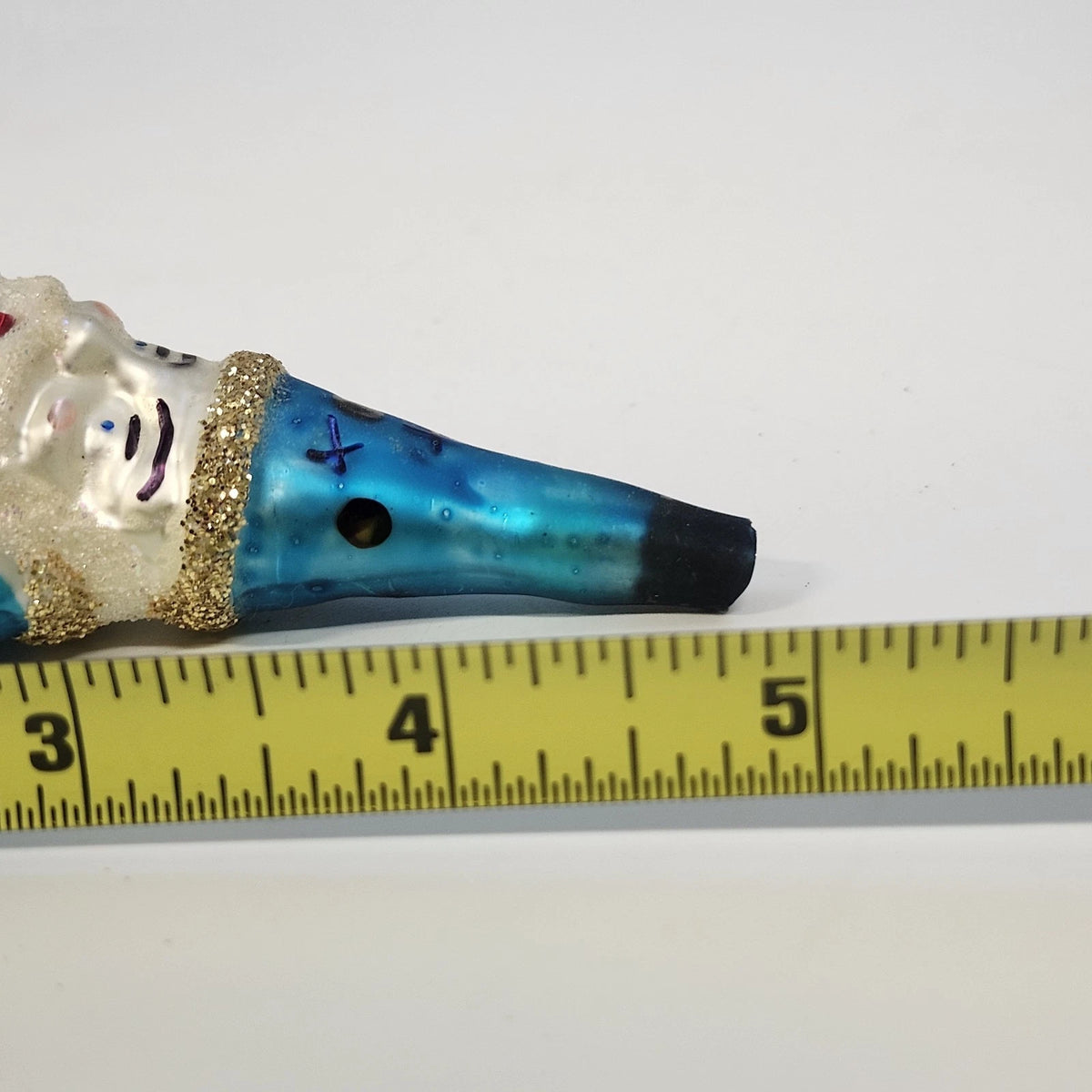 Northlight Blue Santa Snowman Glass Christmas Ornament 4.75" Holiday Decor
