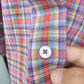 Alan Flusser Mens Multicolor Plaid Button-Up Shirt Size Medium 100% Cotton China