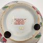 Macau Large Open Bowl 10"x4.5" Hand Painted Pink Blue Floral Design Vintage