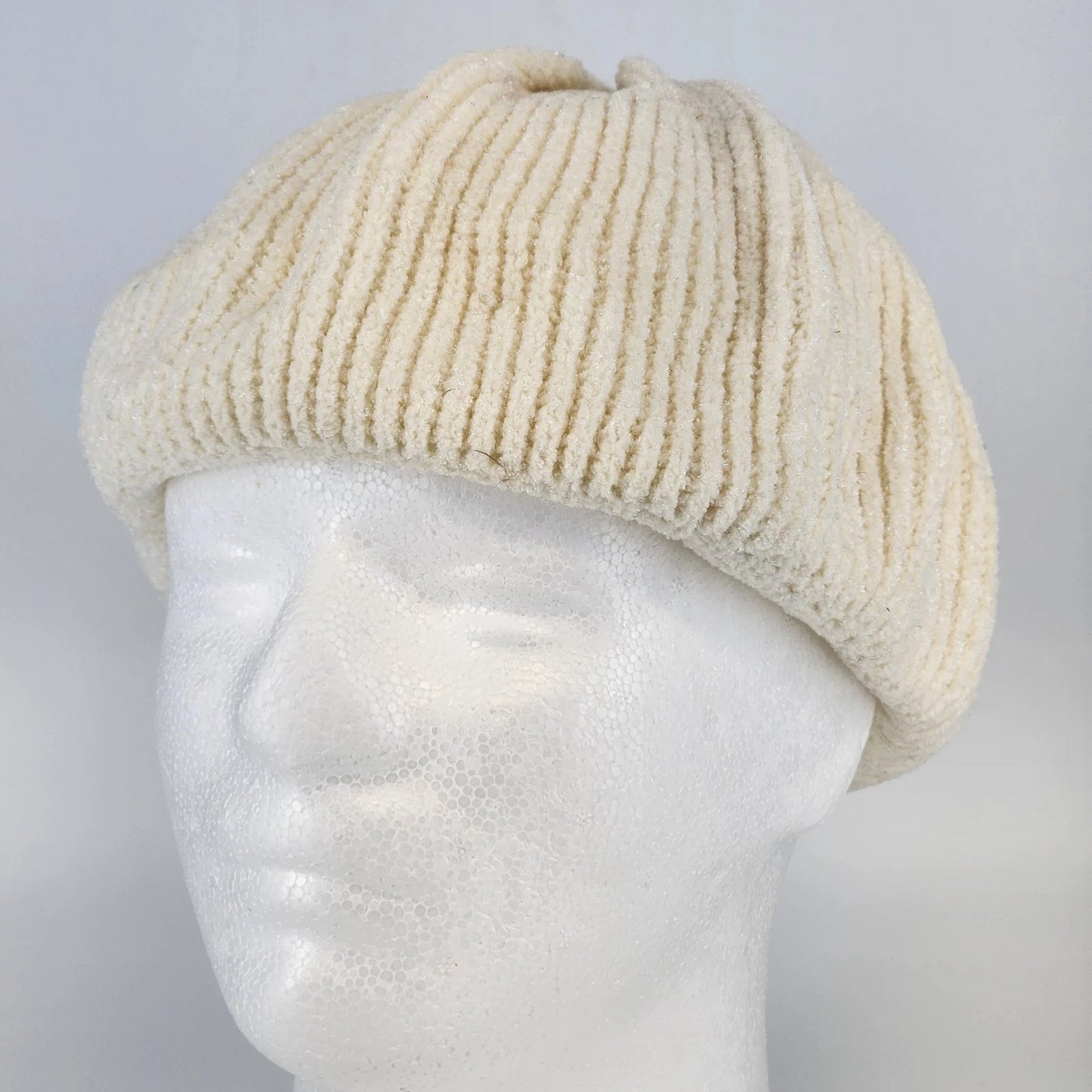 Merona Cream White Knit Beret Hat Soft Winter Cap