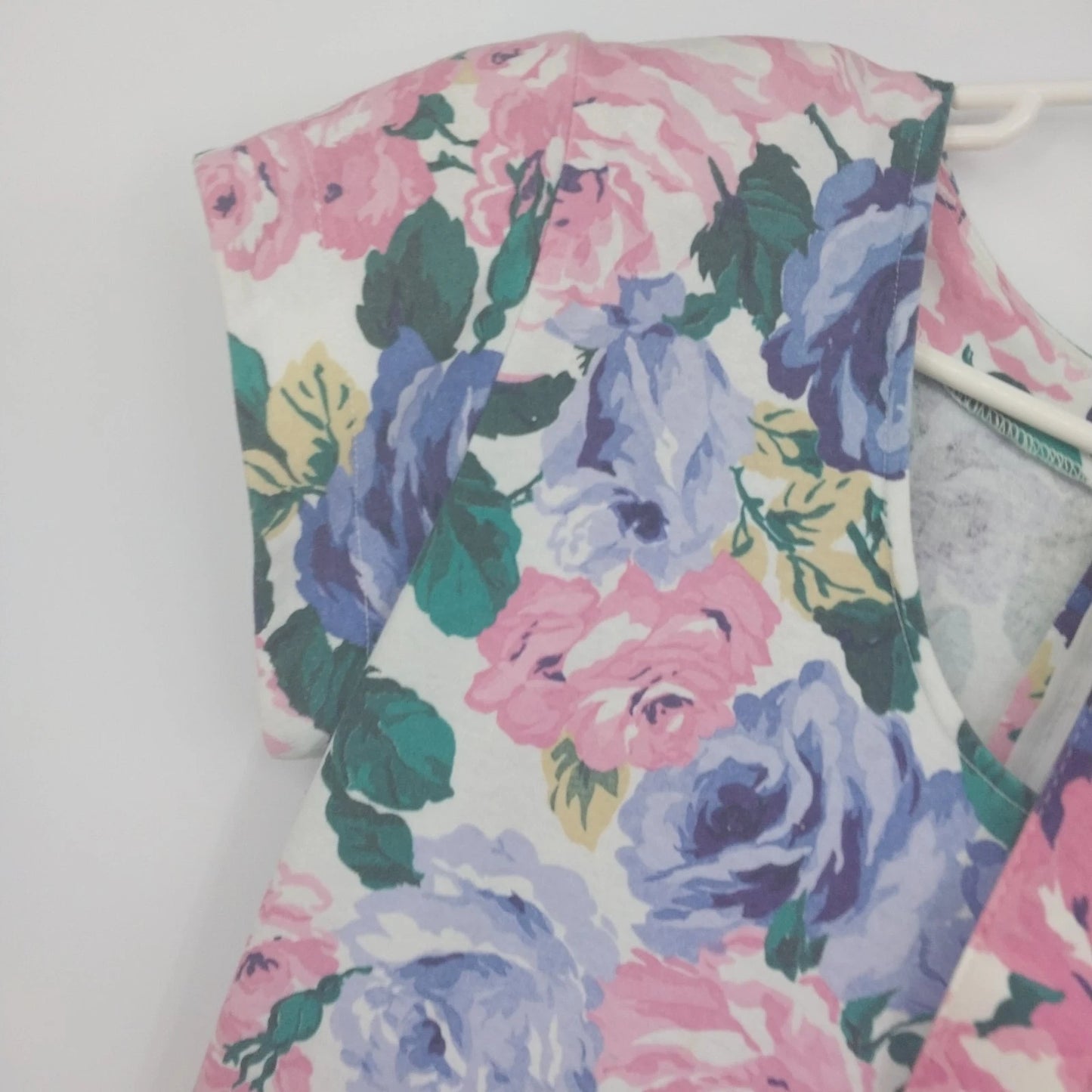 Carol Anderson California Floral Tea Dress Belted Rose Print Women's 8 USA
